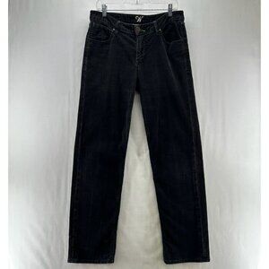 WORN Jeans Womens Size 8 Corduroy Straight 5-Pocket Stretch Cotton Black